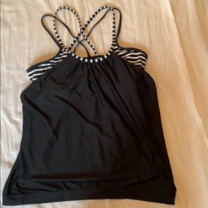 Sports bra tank combo